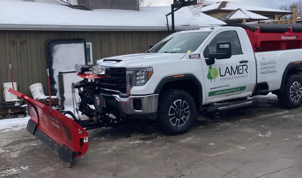 Residential Snow plowing dispatched trucks