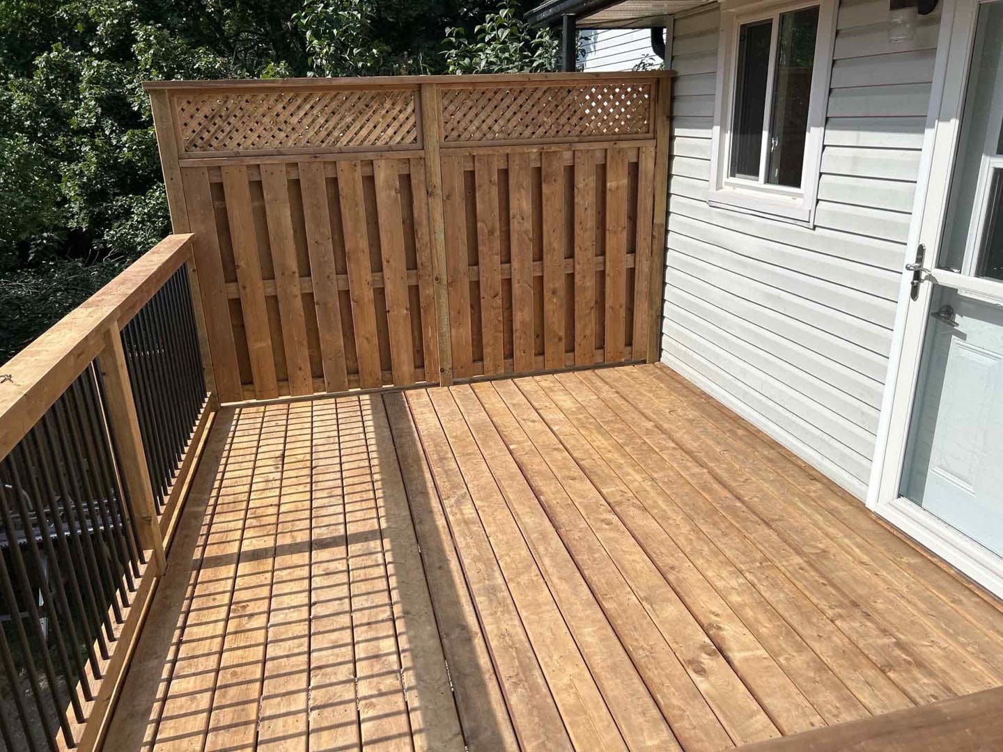 Deck boards and privacy screening