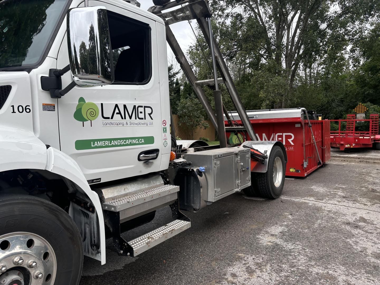 Lamer equipment lined up at the yard
