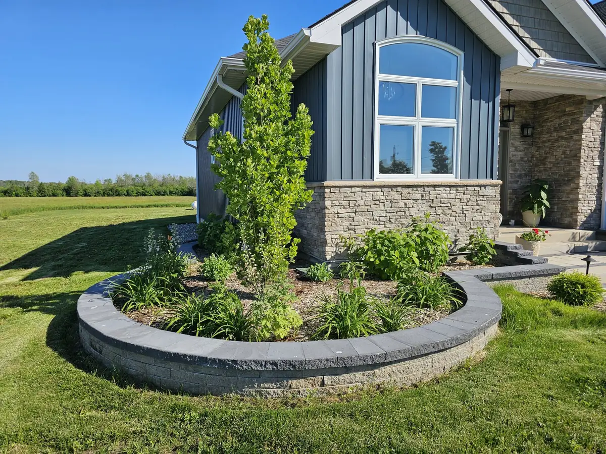 Shrubs and perennials kept in shape, each pruned on its own timing